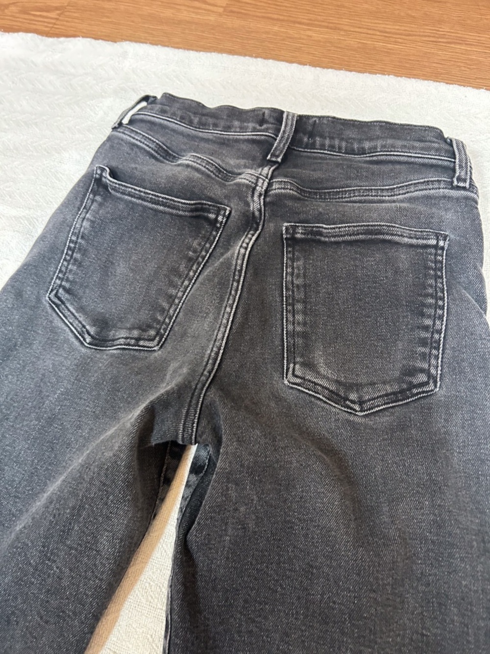 AGOLDE Harper Crop Jeans - black charcoal stretch Size 24 - Picture 12 of 13